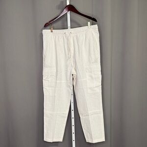 H&M Men's Light Beige Cargo Pants Size Large